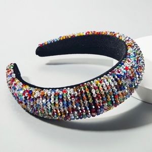 Patchwork Multicolored Beads Women Hairband